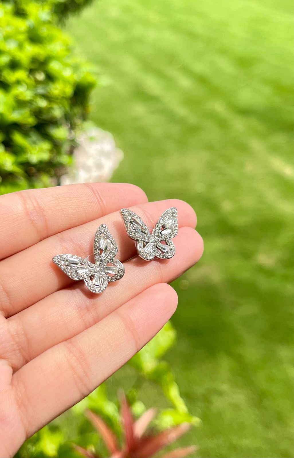 Silver Butterfly Earrings