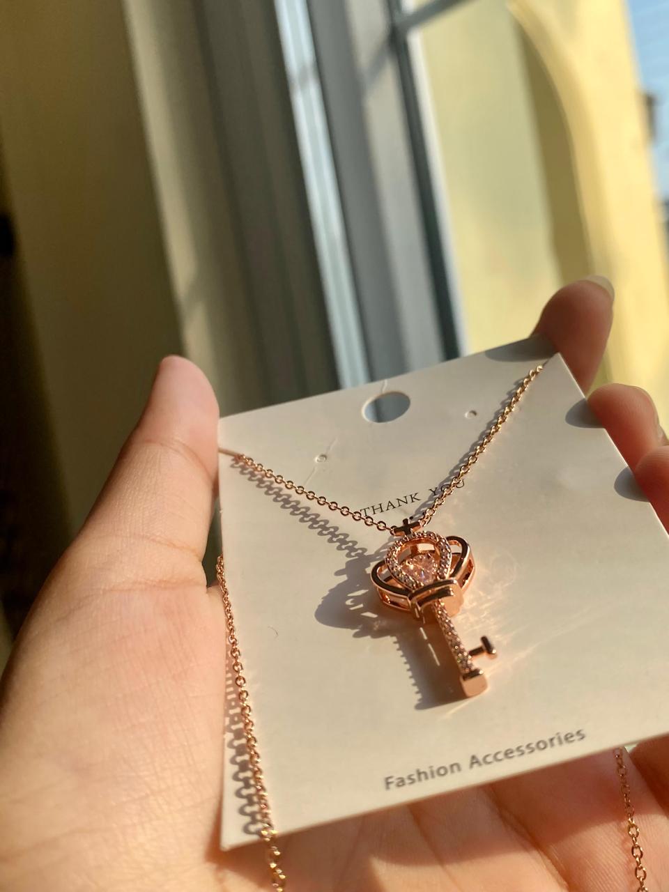 Rose Gold Key Necklace