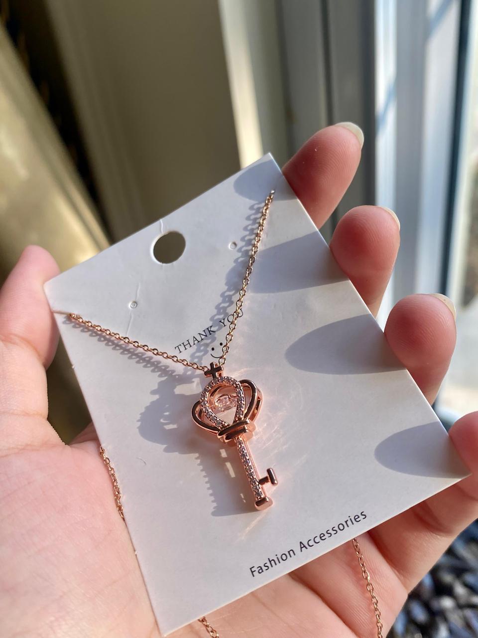 Rose Gold Key Necklace