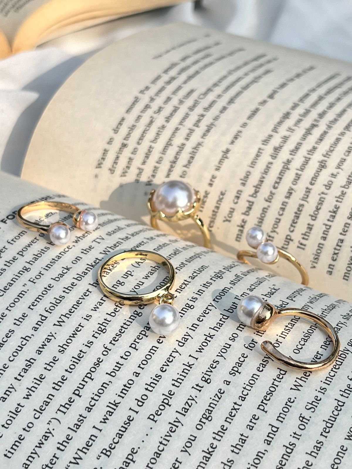 Pearl Rings Set